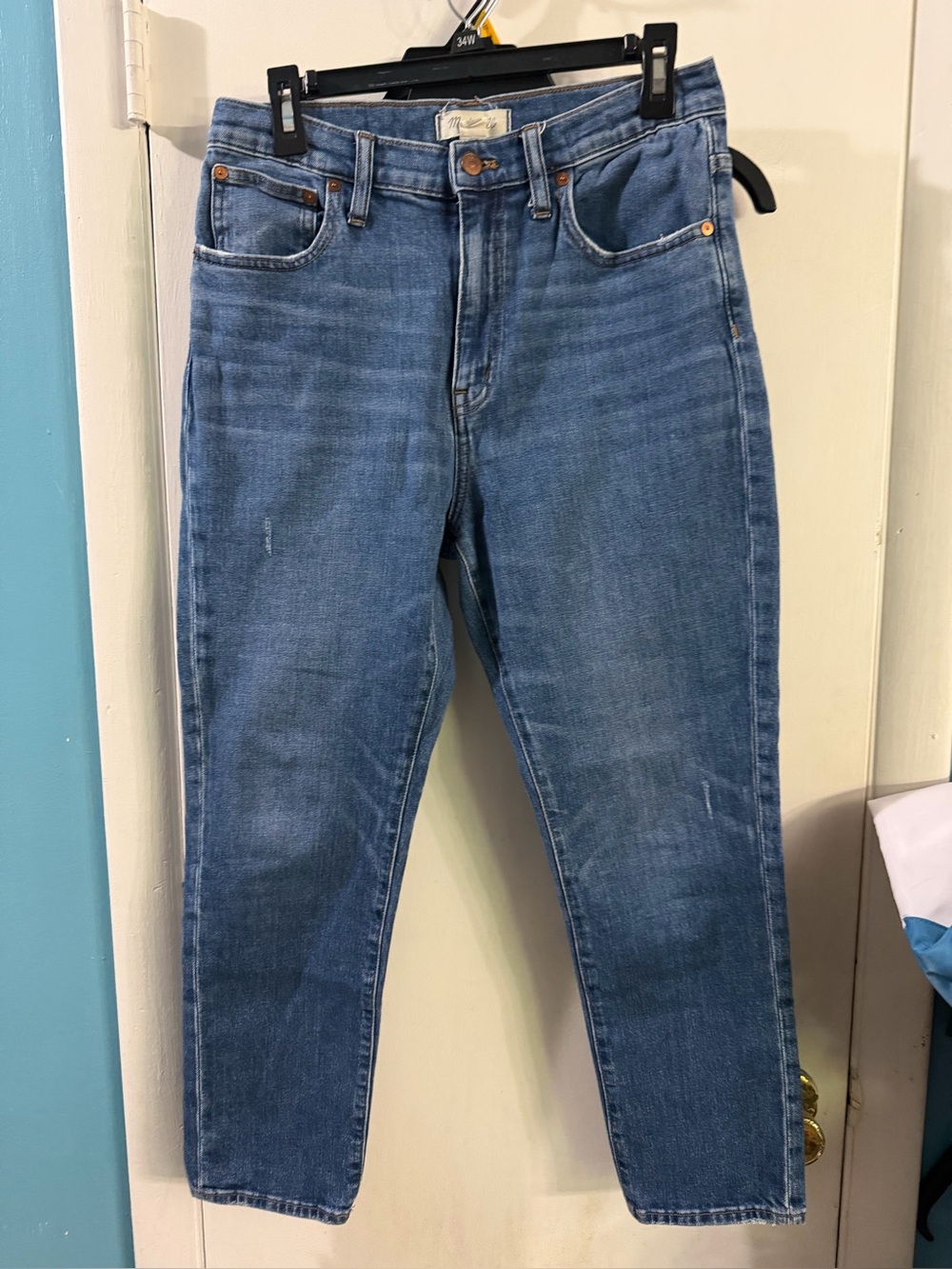 Madewell Size 28 High Rise Slim Crop Boyjean